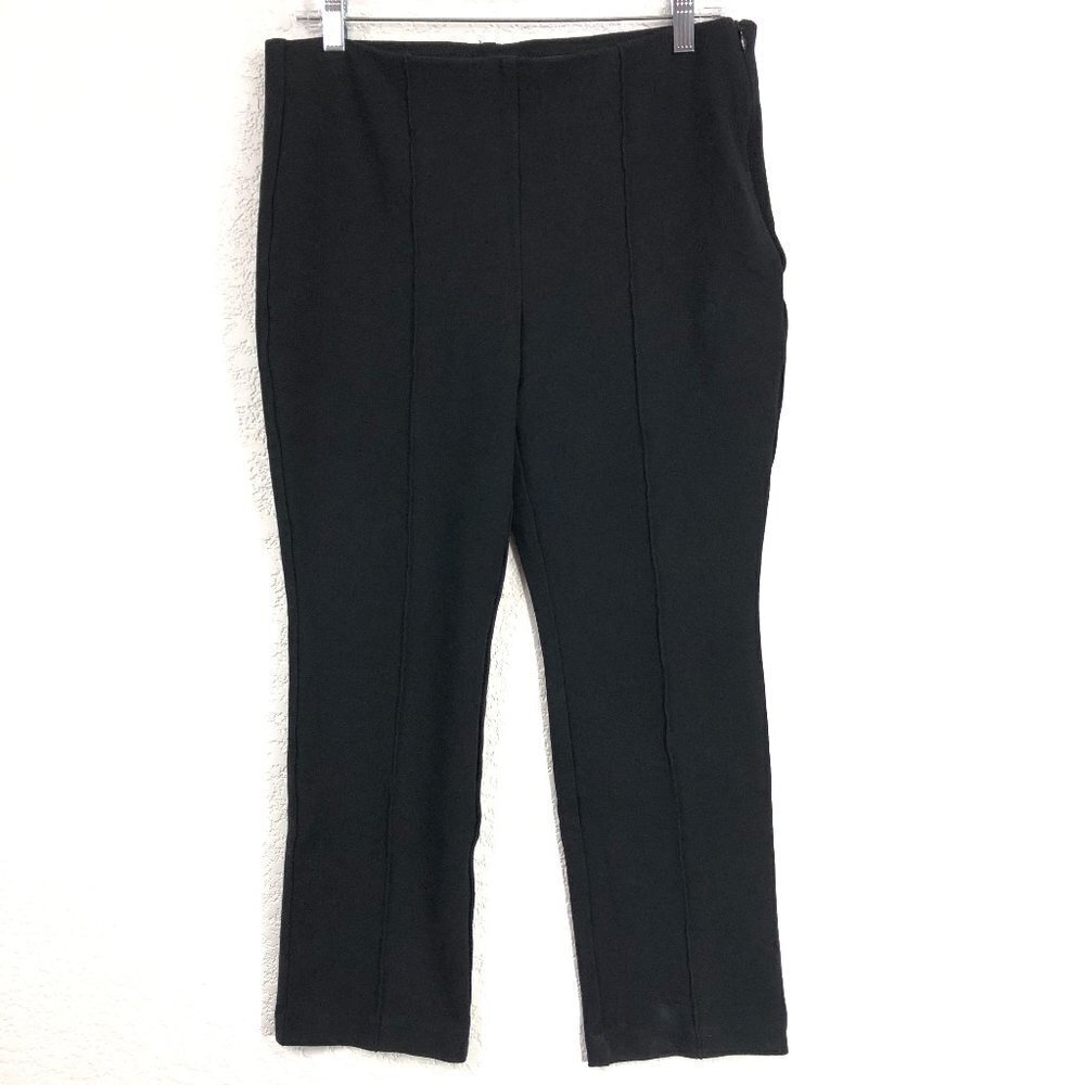 Chico's Black Side Zip Dress Slacks Size Medium Short